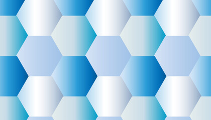 Blue Gradient Hexagon Geometric Pattern Background