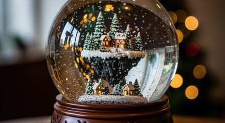 Snow globe winter christmas holiday decoration festive ornament souvenir gift present season celebration snowfall miniature scene collectible keepsake memory