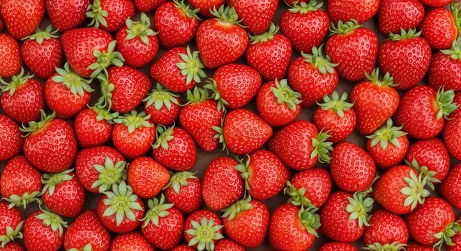 fresas maduras vista superior