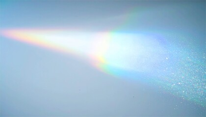 Fototapeta premium Bright Anamorphic Lens Flare Effect Overlay on Blue Background