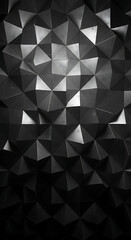 Abstract geometric dark background with metallic polygonal facets