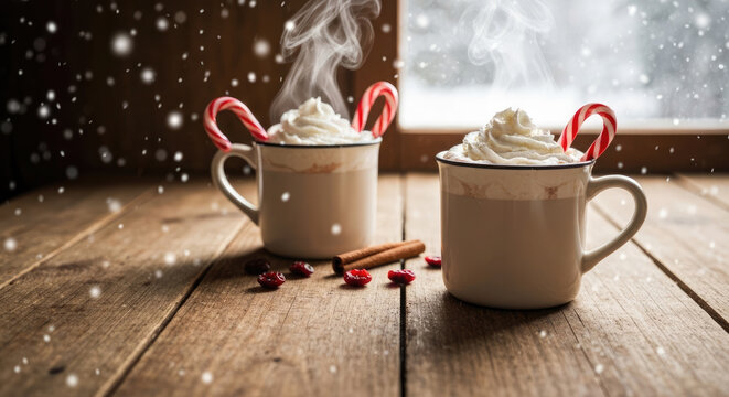 Delicious Peppermint Mocha with Whipped Cream Topping for Christmas.