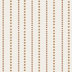 Seamless pattern with vertical dotted lines in brown tones