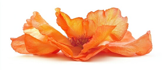 Vibrant orange flower petals arranged in a delicate display.