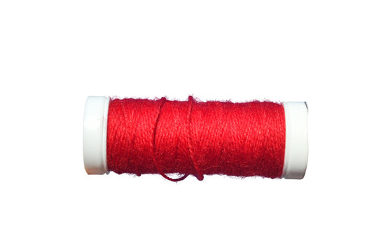red spool of thread on white spool transparent png