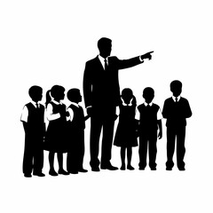  teacher's day silhouette vector 