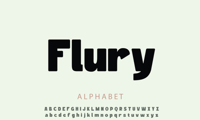 Flury Muffin Demo alphabet letters font for logo