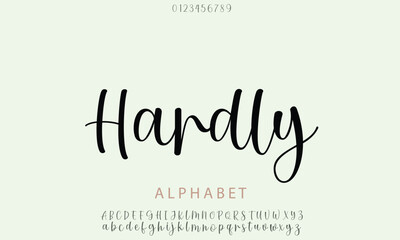 Hardly alphabet letters font for logo