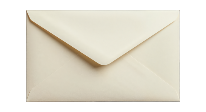 Cream envelope with textured paper, ideal for stationery and correspondence, mail, paper goods