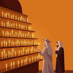 Hundreds of Flames One Moment of Silent Devotion