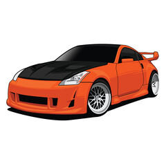 nissan 350z japan car vehicle illlustration