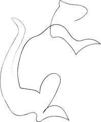 Minimalist continuous squirrel one line icon element of animal. one line art squirrel minimalist.