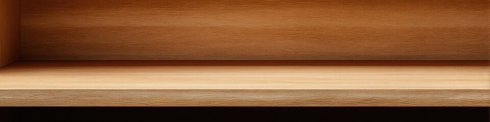 Fototapeta premium Wooden surface with a blurred background for product display.