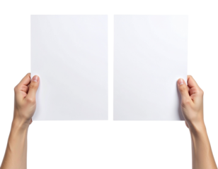  Hands Holding Blank A4 Paper with Soft Natural Lighting