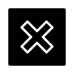 Obraz premium cross glyph icon
