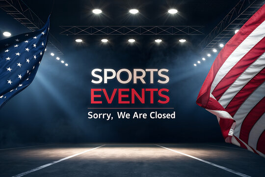 Sports Events Sorry We Are Closed – American Stadium USA Flag Patriotic HD Wallpaper - Powered by Adobe