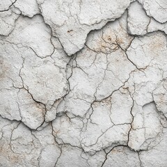 Grey and White Cracked Wall Texture Background