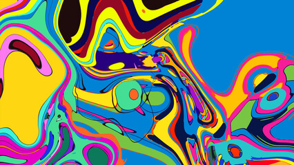 Obraz premium abstract colorful background with waves