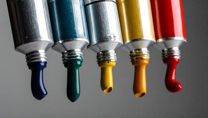 colorful metal on white background