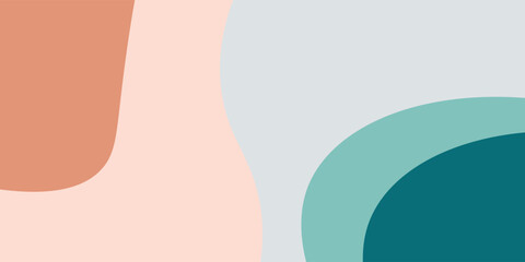 Abstract modern colorful abstract background with dynamic wavy shapes, Minimal flowing wavy background, vector