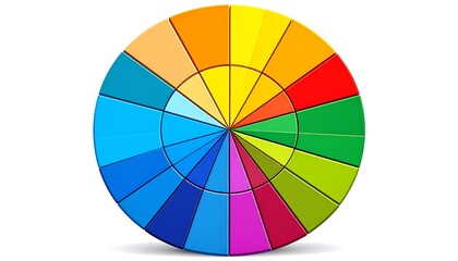 Colorful Circular Spectrum - A Vibrant Display of Hues and Shades.