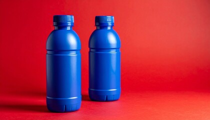 blue plastic bottle