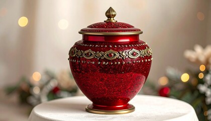 christmas still life with candle