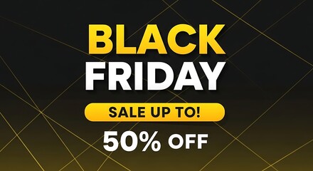 Maximize holiday sales with this dynamic Black Friday 50% off promotion, perfect for grabbing attention and driving immediate customer action now
