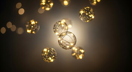 Magical glowing orbs with warm fairy lights create a festive and enchanting atmosphere