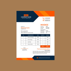 Modern Invoice Layout. Innovative Layout Display for Promotional Campaign.