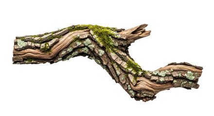 Closeup of Tree Bark with Moss.