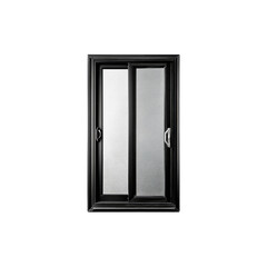Modern sliding window with textured glass