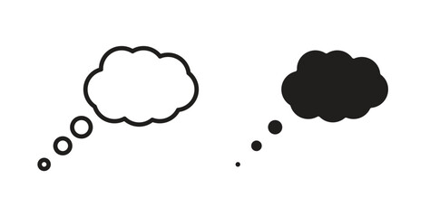 Thought bubble icon for mobile app, editable designs