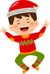 Illustration of Boy Thinking About Christmas