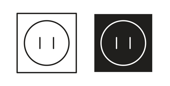 Round socket icon. Symbol, logo illustration. graphic icon set