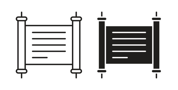 Scrolls icon. Symbol, logo illustration. graphic icon set