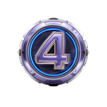 Fantastic Four logo futuristic badge design