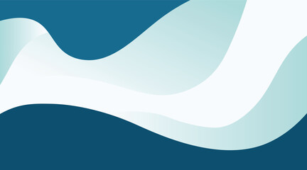 Blue Abstract Wave Background with Smooth Flowing Curves