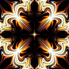 Abstract Fire Burst
Kaleidoscopic abstract flame pattern in black, orange, and white, perfect for bold digital backgrounds and prints.