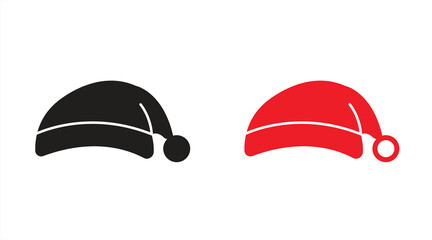 Christmas hat icon showing Santa hat, vector illustration