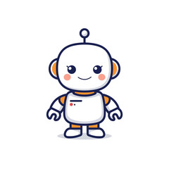 Cute Robotic Cartoon Design Very Cool