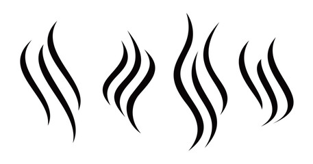  set of aroma icon design smoke sign and symbol 