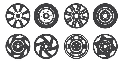 hubcap icons vector 