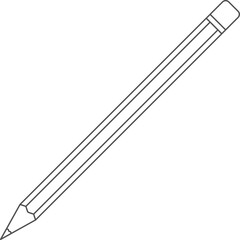 Vector illustration of pencil outline