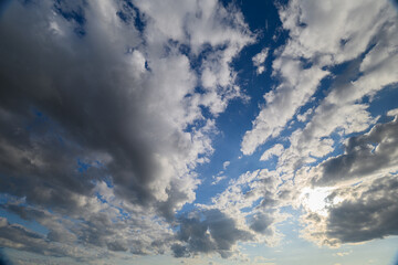 An Incredible Dramatic Sky Filled with Fluffy Clouds and Bright, Glorious Sunlight