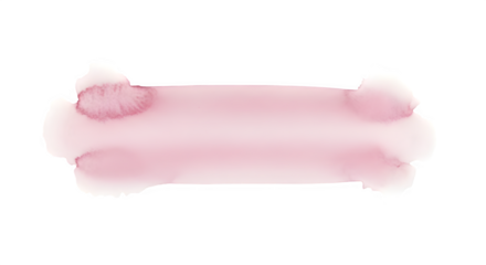 Abstract Soft Pink Watercolor Brush Stroke Paint Smudge Artistic Design Element Isolated on Transparent Background