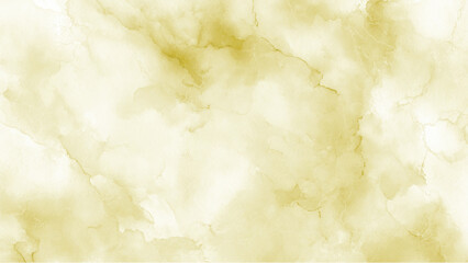 Soft yellow watercolor texture background with abstract golden marble effect