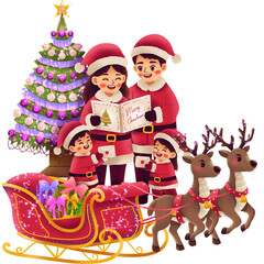 cute illustration of Christmas theme