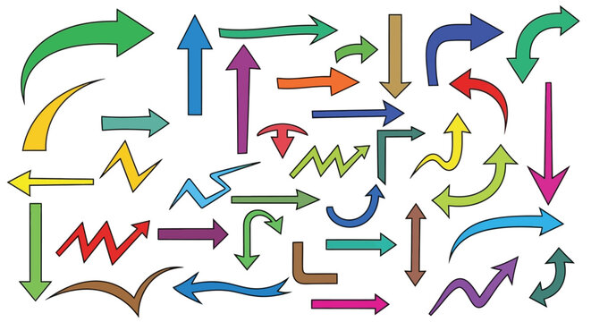 Directional arrows point the way forward with endless possibilities