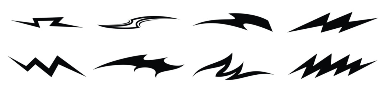 sports stripes car stickers black color racing decals